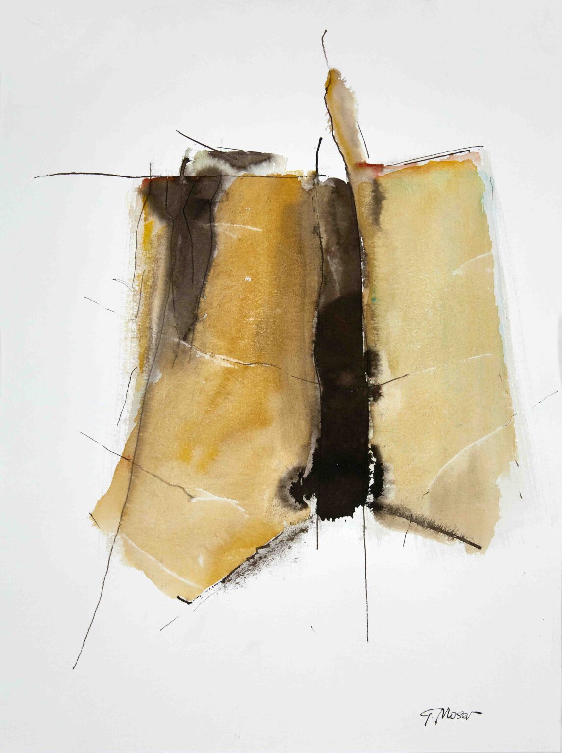 Zentrierung Mit Orange 40x50cm